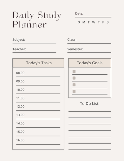 Printable Bible Study Planner