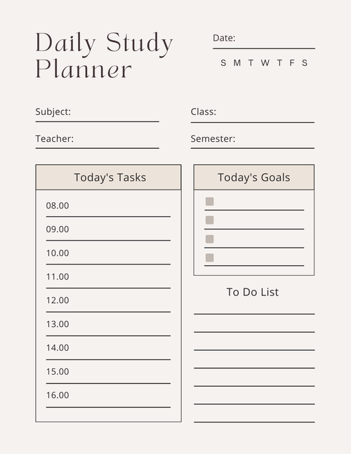 Printable Bible Study Planner